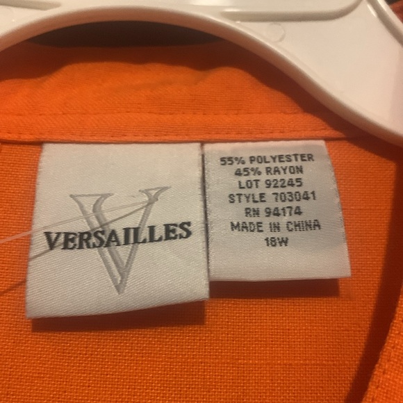 *Clearance-Final* Versailles Size 18W Orange Business Vest Dress - Picture 2 of 5